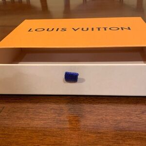 Brand new , rare authentic Louis Vuitton Signature Orange and Blue Box, must !
